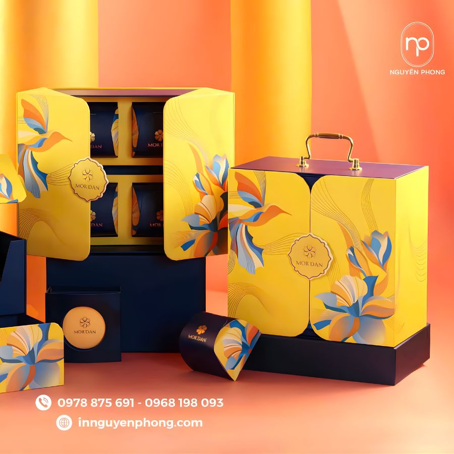 Hộp quà tết được gia công chỉn chu và in ấn đẹp mắt